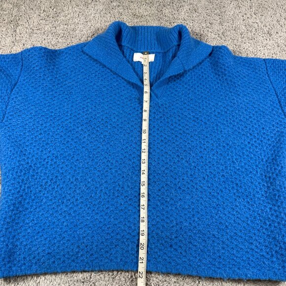 Xirena Ally Sweater Womens Large Baltic Blue Baby Alpaca Wool Collar $363 retail - Picture 4 of 8